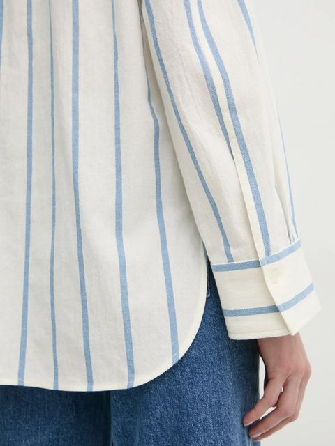 Day Birger et Mikkelsen koszula bawełniana Romy damska kolor beżowy relaxed z kołnierzykiem klasycznym DAY65243748