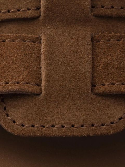 Prada high-heeled suede platform sandals - Brown