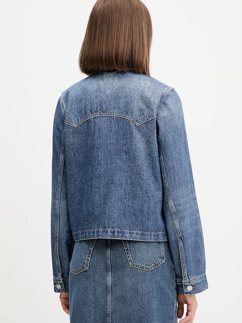 Tommy Jeans kurtka jeansowa kolor granatowy przejściowa DW0DW21553 - zdjęcie produktu nr 2