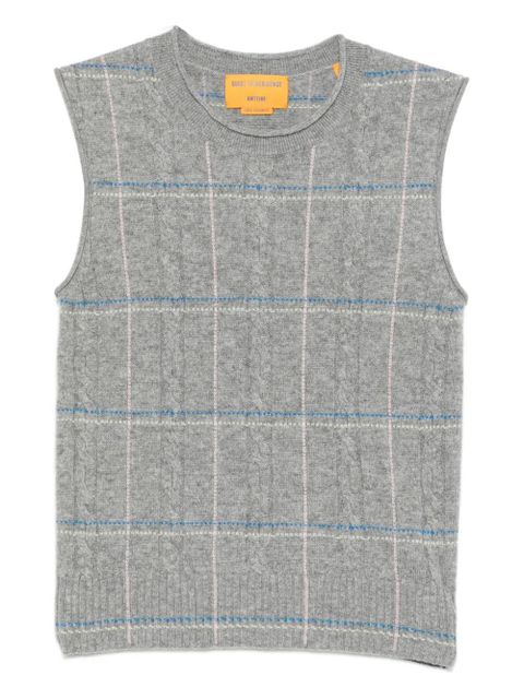 Guest In Residence checked knitted vest - Grey - zdjęcie produktu nr 1
