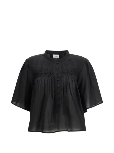 MARANT ÉTOILE pleated buttoned shirt - Black - zdjęcie produktu nr 1