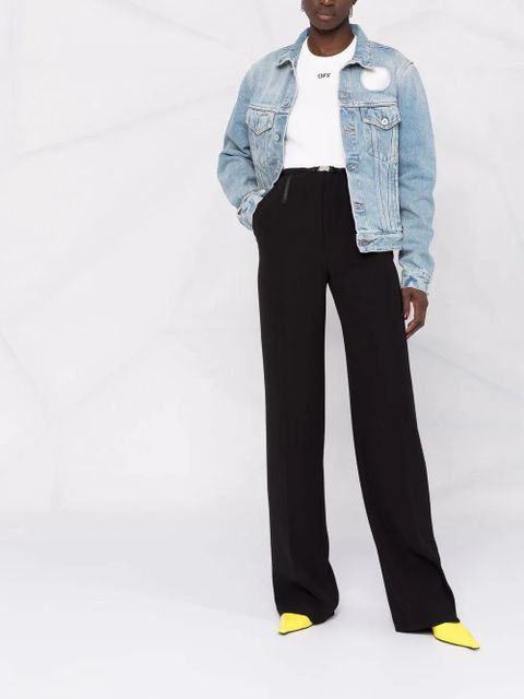 Off-White ribbed logo-print T-shirt - zdjęcie produktu nr 2