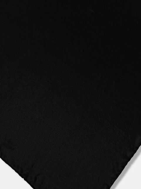 Answear.LAB apaszka jedwabna damska kolor czarny gładka