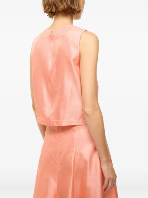 STAUD Cassia silk top - Pink