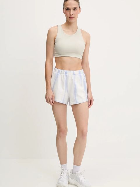 Guess szorty damskie kolor niebieski wzorzyste medium waist V5GD11 KCRQ0