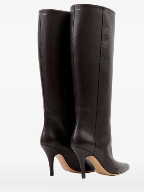MM6 Maison Margiela knee-high heeled boots - Brown