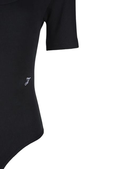 Jacquemus short-sleeve scoop-neck bodysuit - Black