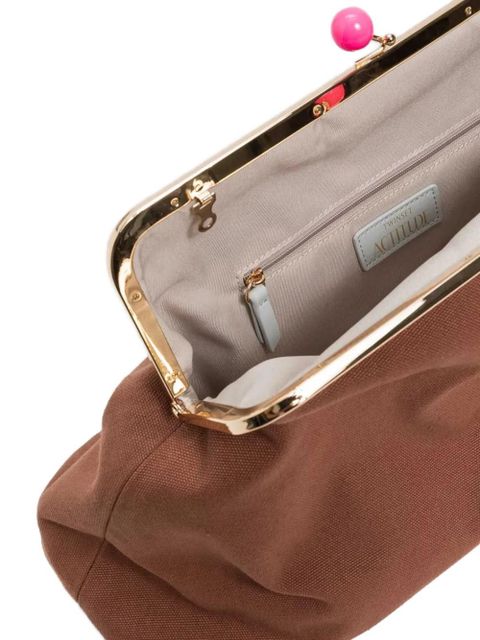 TWINSET top handle frame bag - Brown