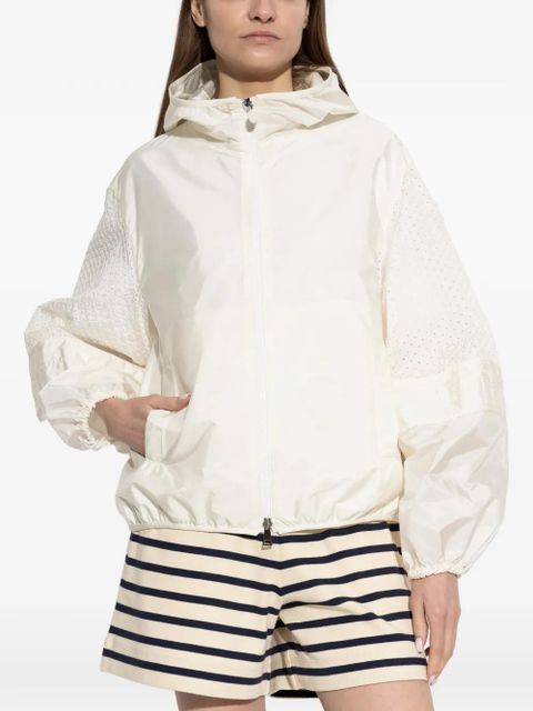 Moncler Perforated hooded jacket - Neutrals