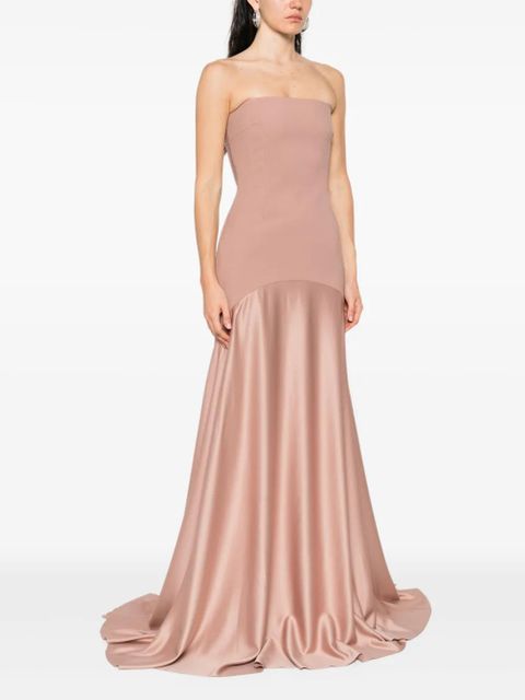 Solace London The Alessandra strapless gown - Pink