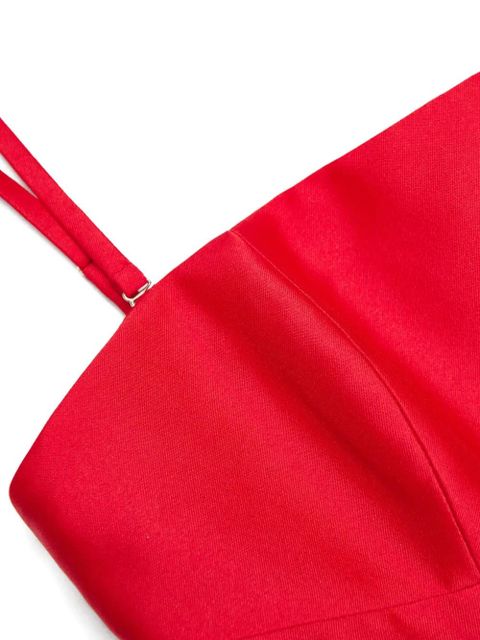 Self-Portrait strapless midi dress - Red