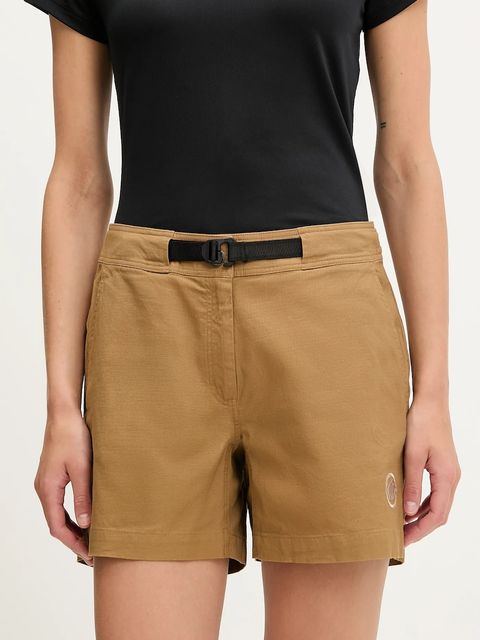 Mammut szorty outdoorowe Tamaro damskie kolor zielony gładkie high waist 1023-01180 - zdjęcie produktu nr 1