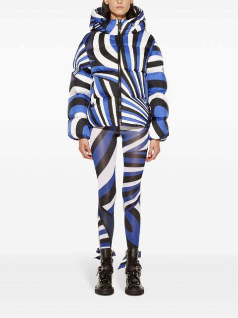 PUCCI Iride-print puffer jacket - Blue