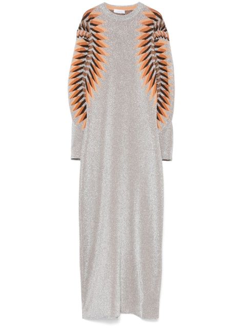 Rabanne lurex jacquard maxi dress - Grey - zdjęcie produktu nr 1