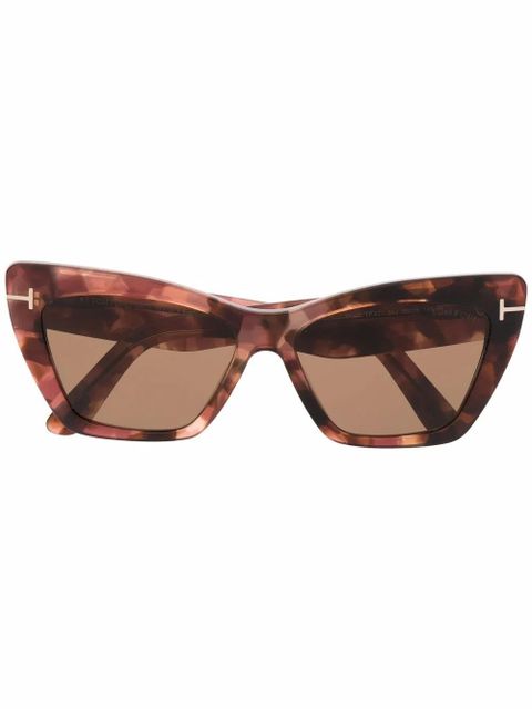 TOM FORD Eyewear tortoiseshell cat-eye frame sunglasses - Brown - zdjęcie produktu nr 1
