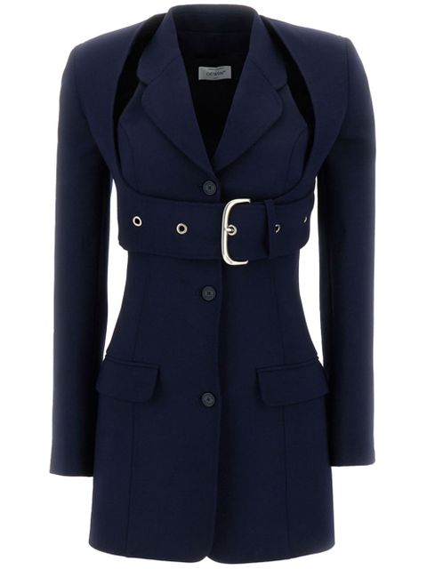 Off-White belted blazer - Blue - zdjęcie produktu nr 1