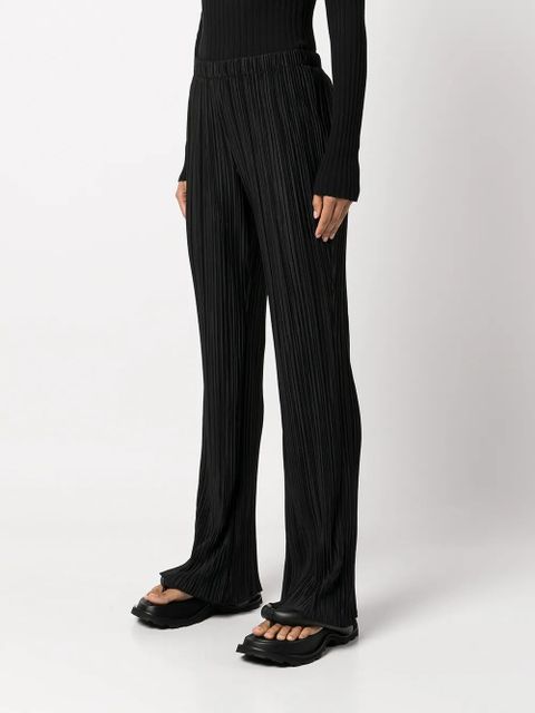ANINE BING Billie plissé trousers - Black