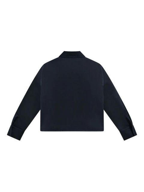 AREA embroidered-flower cargo jacket - Blue