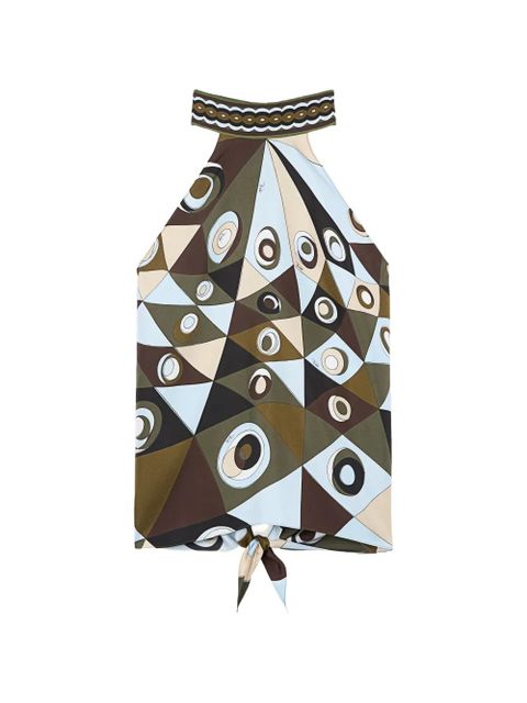 PUCCI Occhi-print halter top - Brown - zdjęcie produktu nr 1