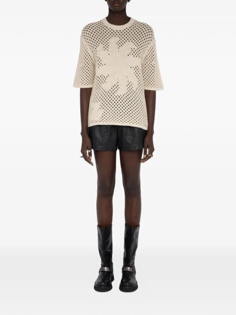 Zadig&Voltaire Malyna openwork T-shirt - Neutrals - zdjęcie produktu nr 2