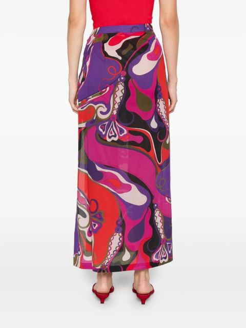 PUCCI abstract-print maxi skirt - Purple - zdjęcie produktu nr 2