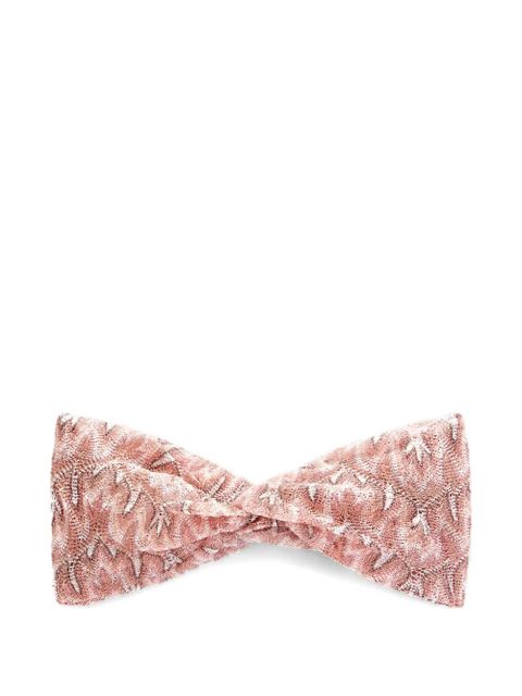 Missoni foliage-pattern twisted headband - Pink - zdjęcie produktu nr 1