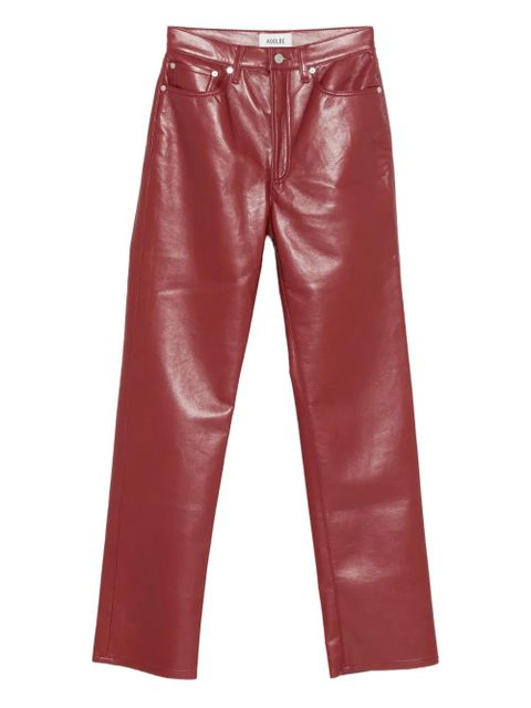 AGOLDE 90's high-waisted trousers - Red - zdjęcie produktu nr 1