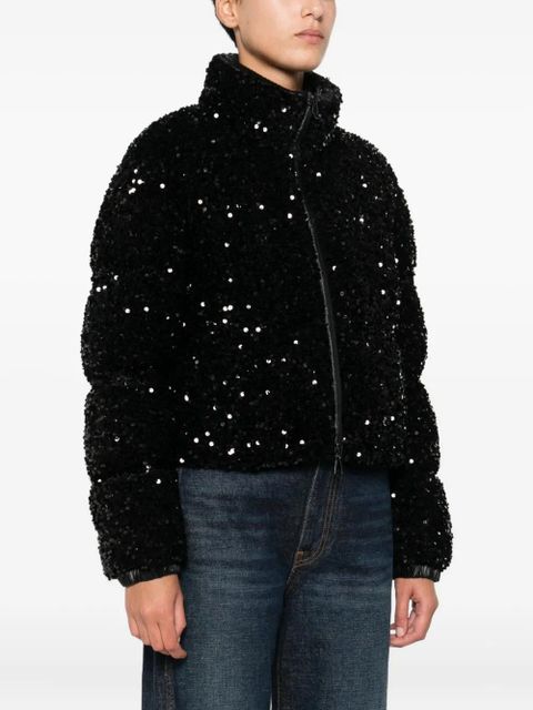 Moncler sequin-embellished zip-front jacket - Black - zdjęcie produktu nr 2