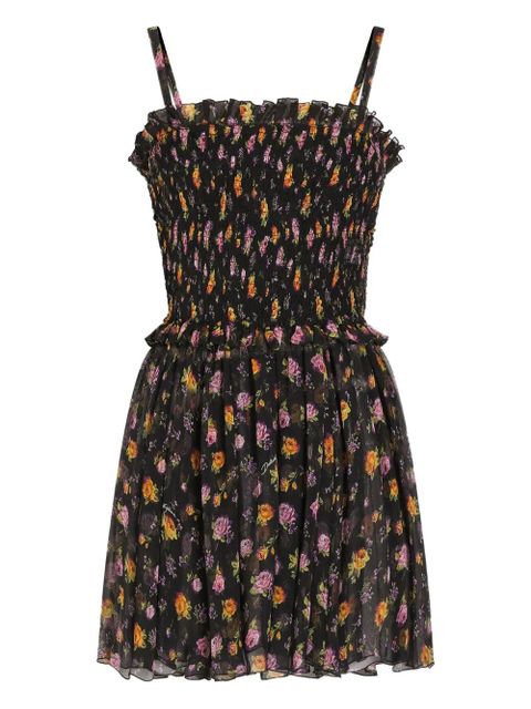 Dolce & Gabbana ruffled floral mini dress - Black - zdjęcie produktu nr 1