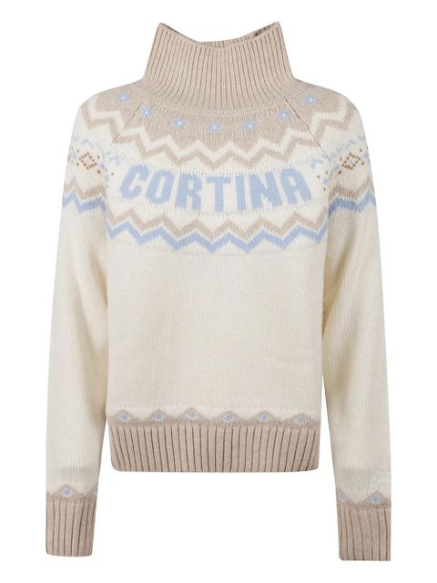 MC2 Saint Barth Meghan patterned sweater - Neutrals - zdjęcie produktu nr 1