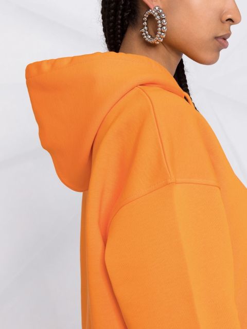 GANNI logo-embroidered hoodie - Orange