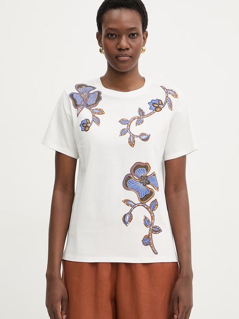 Weekend Max Mara t-shirt bawełniany PANTERA - zdjęcie produktu nr 2