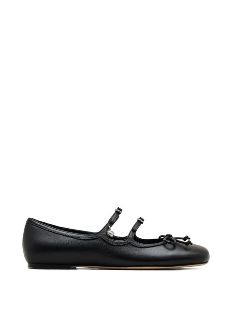 Marc Jacobs The Kiki buckle-embellished bow ballerina flats - Black - zdjęcie produktu nr 1