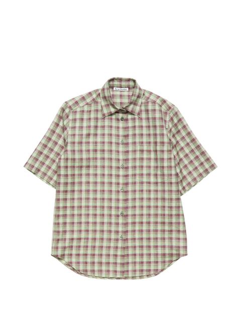 Acne Studios checked buttoned shirt - Green - zdjęcie produktu nr 1