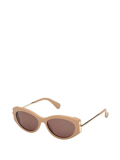 Max Mara Eyewear matte light brown geometic sunglasses - Neutrals - zdjęcie produktu nr 2