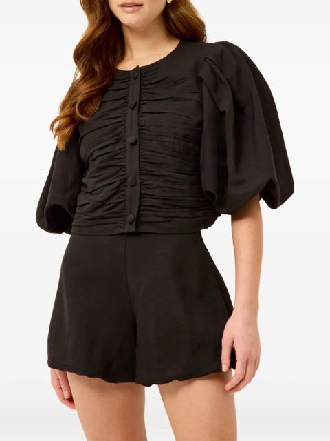 Marie Oliver Rowan ruched top - Black