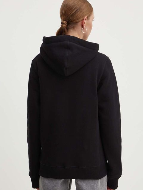 Drivemebikini bluza Sole Mare Vacanze damska kolor czarny z kapturem z nadrukiem