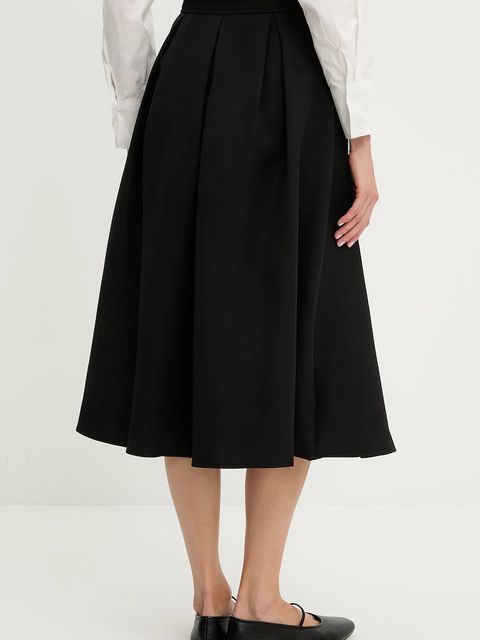 Answear.LAB spódnica kolor czarny midi rozkloszowana - zdjęcie produktu nr 2