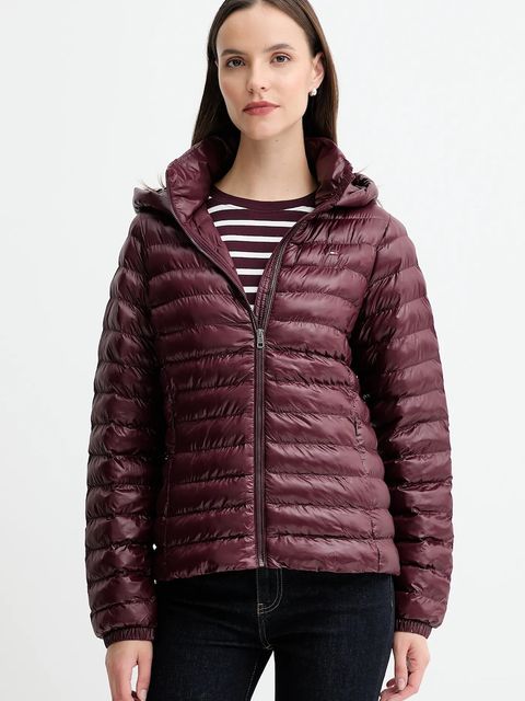 Tommy Hilfiger kurtka kolor bordowy przejściowa WW0WW47351 - zdjęcie produktu nr 1