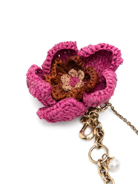 Chloé floral-motif bag charm - Pink - zdjęcie produktu nr 2