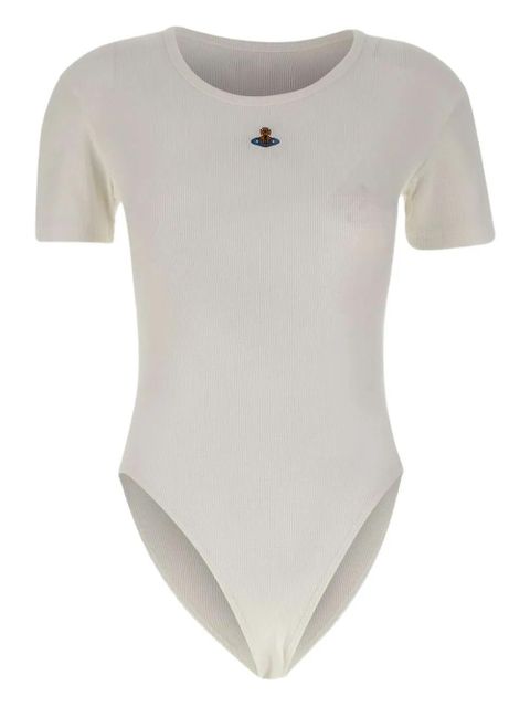 Vivienne Westwood orb-embellished ribbed bodysuit - White - zdjęcie produktu nr 1