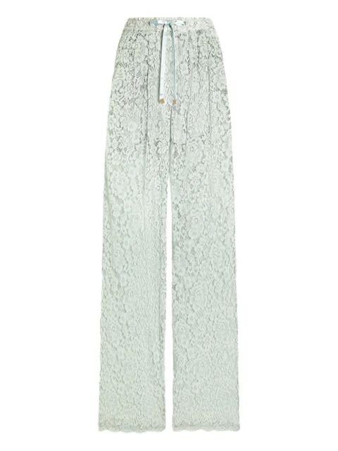 Dolce & Gabbana floral lace palazzo pants - Green - zdjęcie produktu nr 1