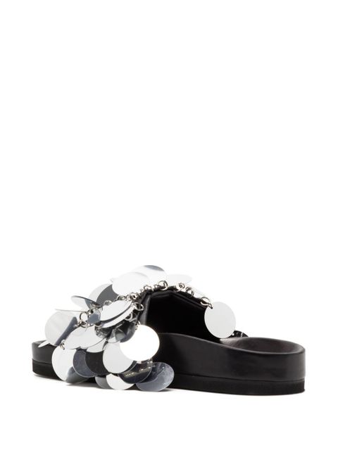 Rabanne Sparkle disc-detailing sandals - Silver - zdjęcie produktu nr 2
