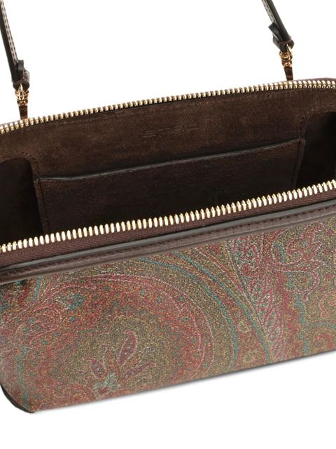 ETRO Arnica paisley-pattern clutch bag - Brown