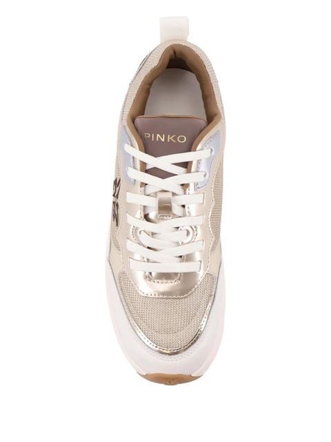 PINKO logo-appliqué sneakers - Neutrals