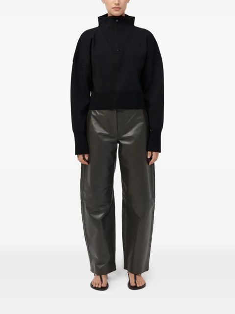 St. Agni Milano quarter-zip knit sweater - Black - zdjęcie produktu nr 2