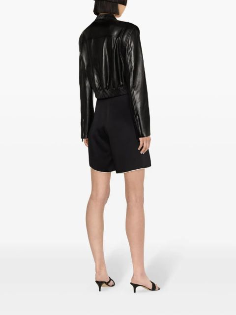 Simkhai elasticated-waist cropped jacket - Black