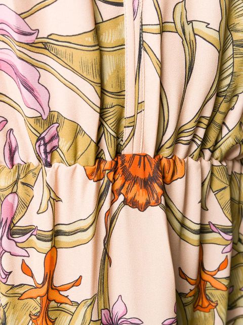 Johanna Ortiz floral-print pleated hem dress - Neutrals