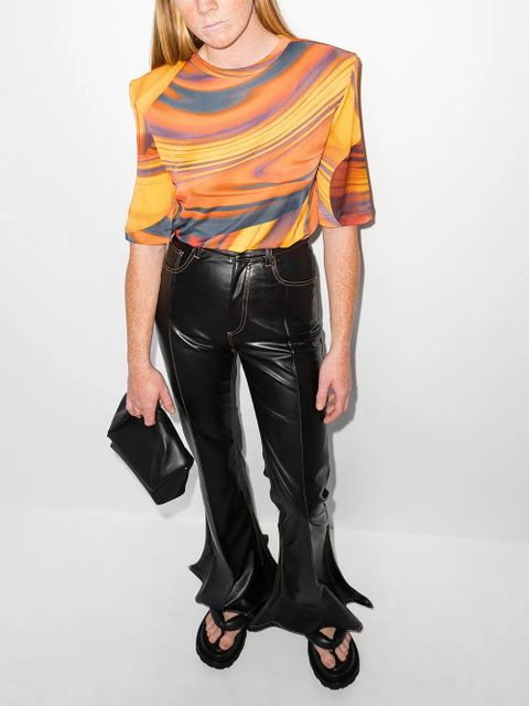 The Attico Bella abstract-print T-shirt - Orange