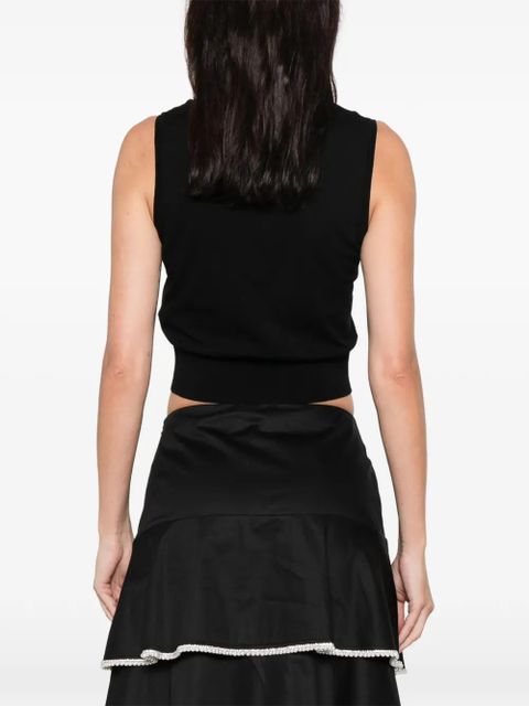 SANDRO sleeveless round-neck tank top - Black